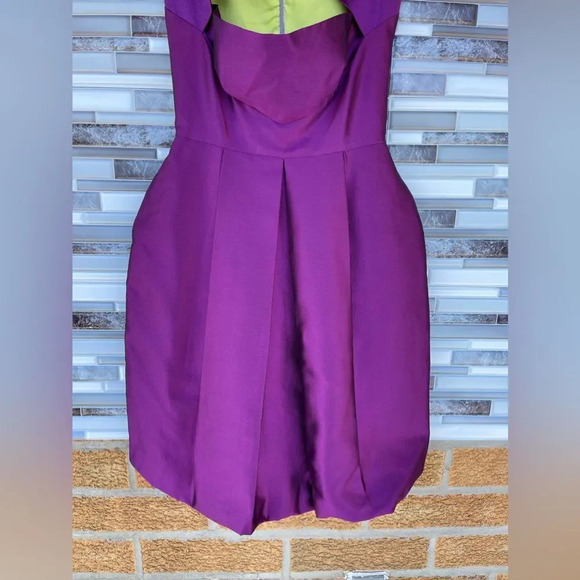 Dsquared2 purple Silk Bow Neckline Balloon Hem Dress S/40 - Picture 5 of 13
